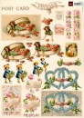 3D Schneidebogen Vintage, Valentinstag, Herz, Rosen